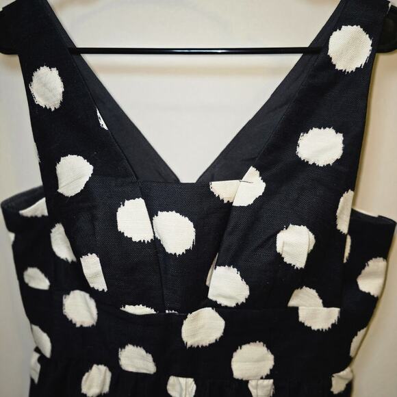 LOFT Petites size 10P Black White Polka Dot Fit & Flare Sleeveless Dress - Picture 10 of 16